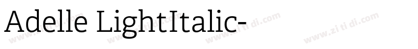 Adelle LightItalic字体转换